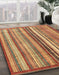 Machine Washable Abstract Metallic Gold Rug in a Family Room, wshabs3452