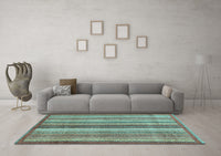 Machine Washable Abstract Light Blue Modern Rug, wshabs3452lblu