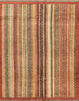 Machine Washable Abstract Metallic Gold Rug, wshabs3452