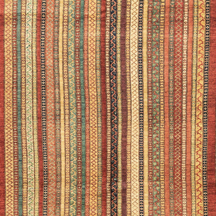 Machine Washable Abstract Metallic Gold Rug, wshabs3452