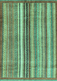 Abstract Turquoise Modern Rug, abs3452turq