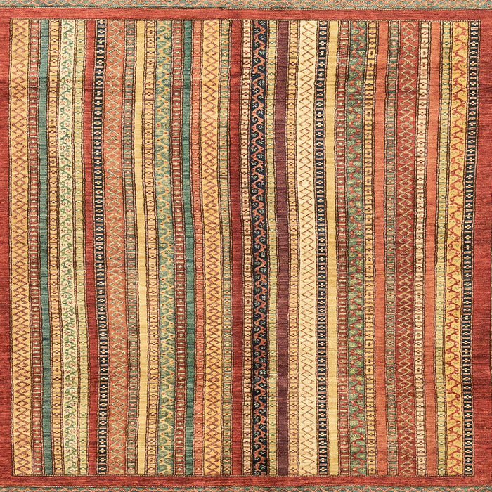 Square Abstract Metallic Gold Modern Rug, abs3452