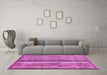 Machine Washable Abstract Purple Modern Area Rugs in a Living Room, wshabs3452pur