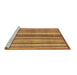 Sideview of Machine Washable Abstract Brown Modern Rug, wshabs3452brn