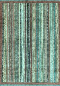 Abstract Light Blue Modern Rug, abs3452lblu