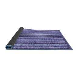 Sideview of Abstract Blue Modern Rug, abs3452blu