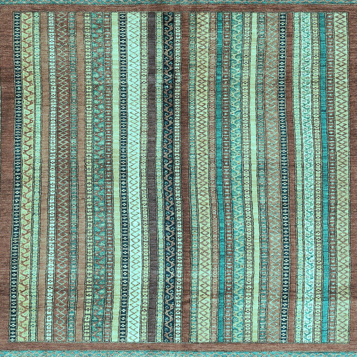 Square Abstract Light Blue Modern Rug, abs3452lblu