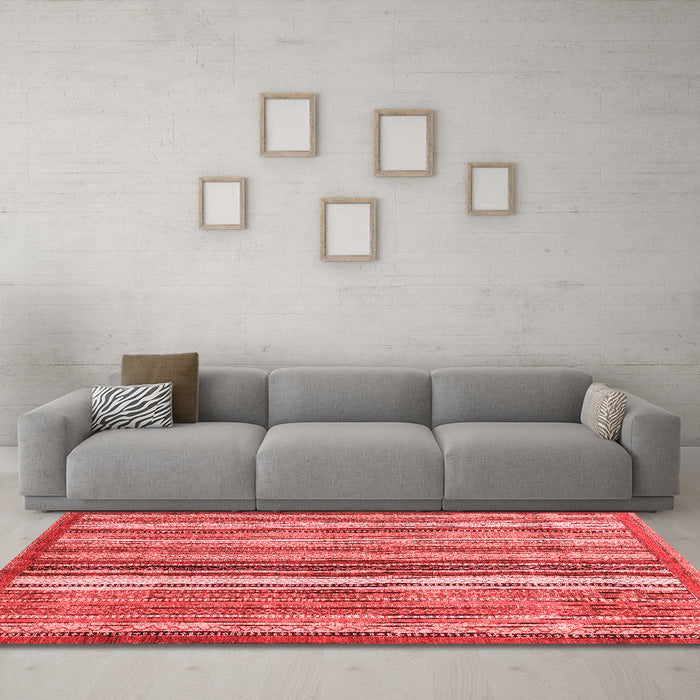 Modern Red Washable Rugs