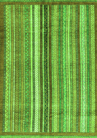 Abstract Green Modern Rug, abs3452grn