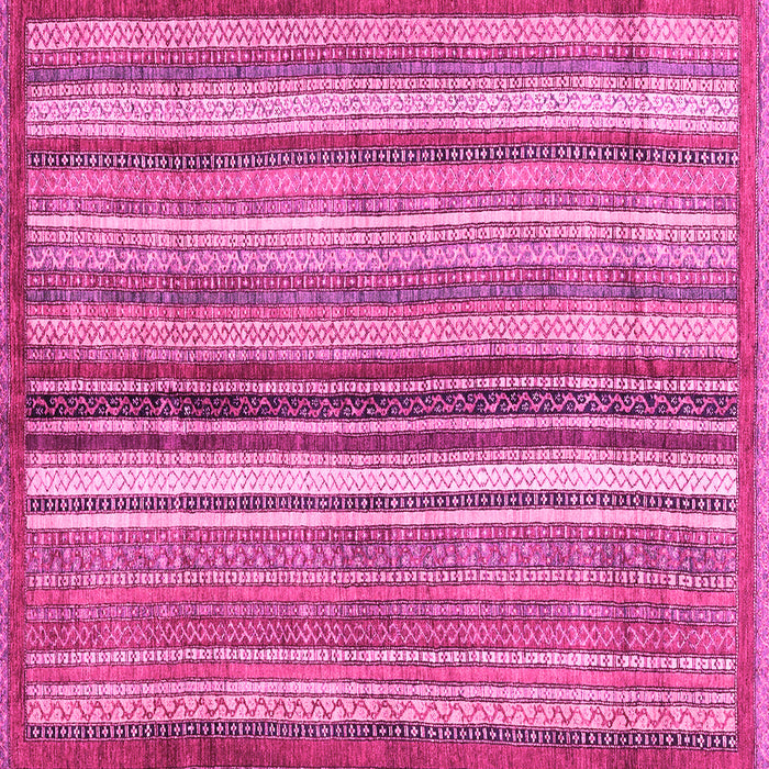 Square Machine Washable Abstract Pink Modern Rug, wshabs3452pnk