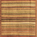 Square Abstract Brown Modern Rug, abs3452brn