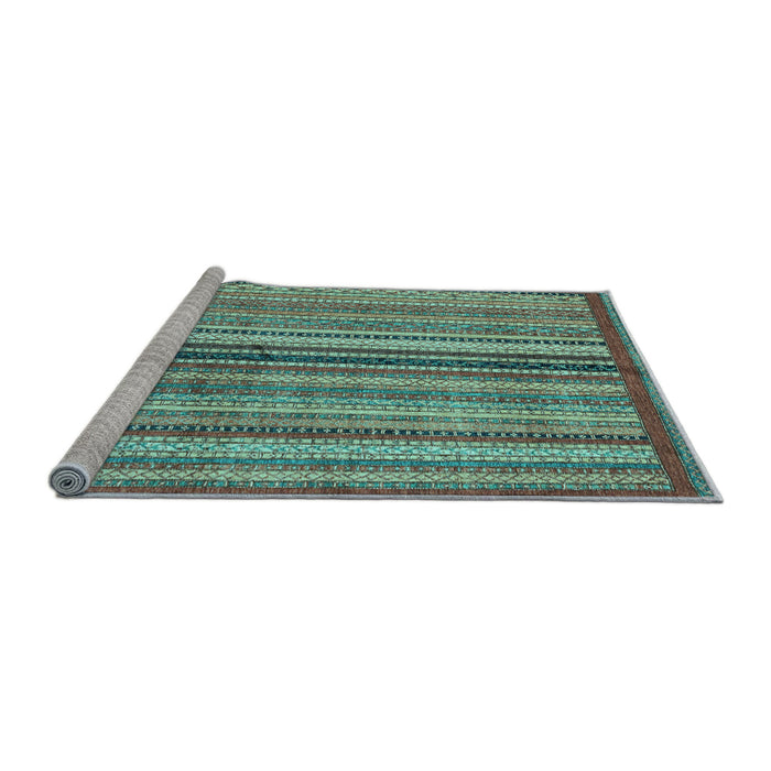 Sideview of Machine Washable Abstract Light Blue Modern Rug, wshabs3453lblu