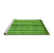 Sideview of Machine Washable Abstract Green Modern Area Rugs, wshabs3453grn