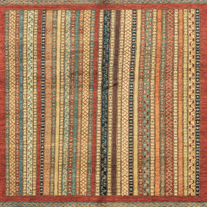 Square Abstract Metallic Gold Modern Rug, abs3453