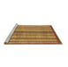 Sideview of Machine Washable Abstract Brown Modern Rug, wshabs3453brn