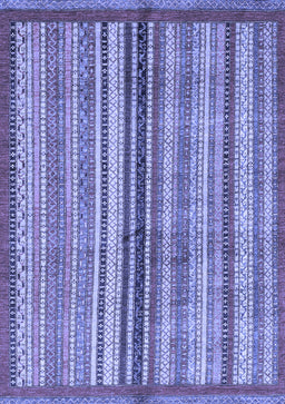 Abstract Blue Modern Rug, abs3453blu