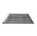 Sideview of Machine Washable Abstract Gray Modern Rug, wshabs3453gry