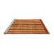 Sideview of Machine Washable Abstract Orange Modern Area Rugs, wshabs3453org