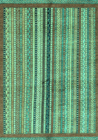 Abstract Turquoise Modern Rug, abs3453turq