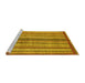 Sideview of Machine Washable Abstract Yellow Modern Rug, wshabs3453yw