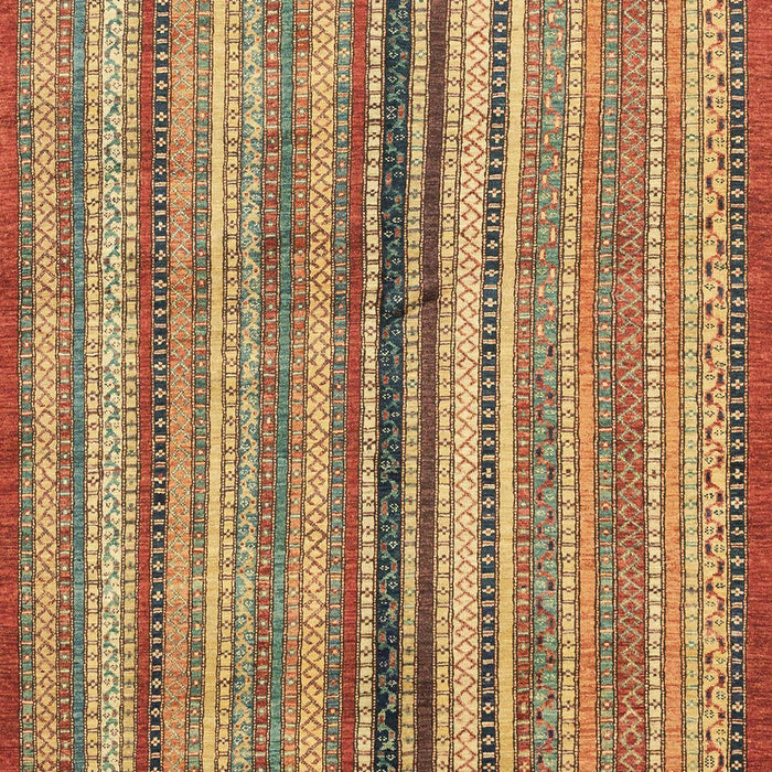 Machine Washable Abstract Metallic Gold Rug, wshabs3453