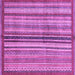 Square Machine Washable Abstract Purple Modern Area Rugs, wshabs3453pur