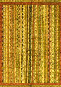 Abstract Yellow Modern Rug, abs3453yw