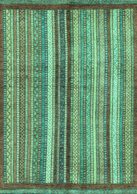 Abstract Turquoise Modern Rug, abs3454turq