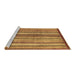 Sideview of Machine Washable Abstract Brown Modern Rug, wshabs3454brn