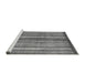 Sideview of Machine Washable Abstract Gray Modern Rug, wshabs3454gry