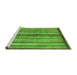 Sideview of Machine Washable Abstract Green Modern Area Rugs, wshabs3454grn