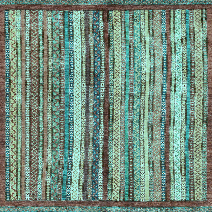 Square Abstract Light Blue Modern Rug, abs3454lblu