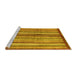 Sideview of Machine Washable Abstract Yellow Modern Rug, wshabs3454yw