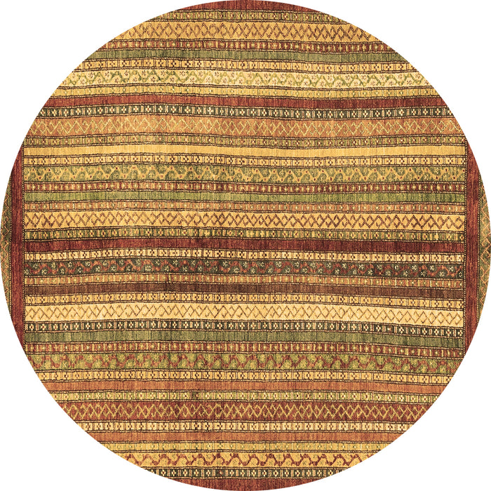 Round Abstract Brown Modern Rug, abs3454brn