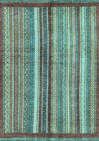 Abstract Light Blue Modern Rug, abs3454lblu