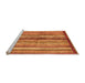 Sideview of Machine Washable Abstract Orange Modern Area Rugs, wshabs3454org