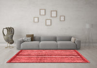 Machine Washable Abstract Red Modern Rug, wshabs3454red