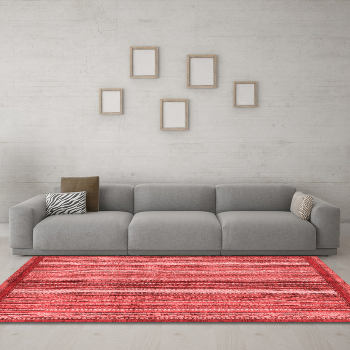 Modern Red Washable Rugs