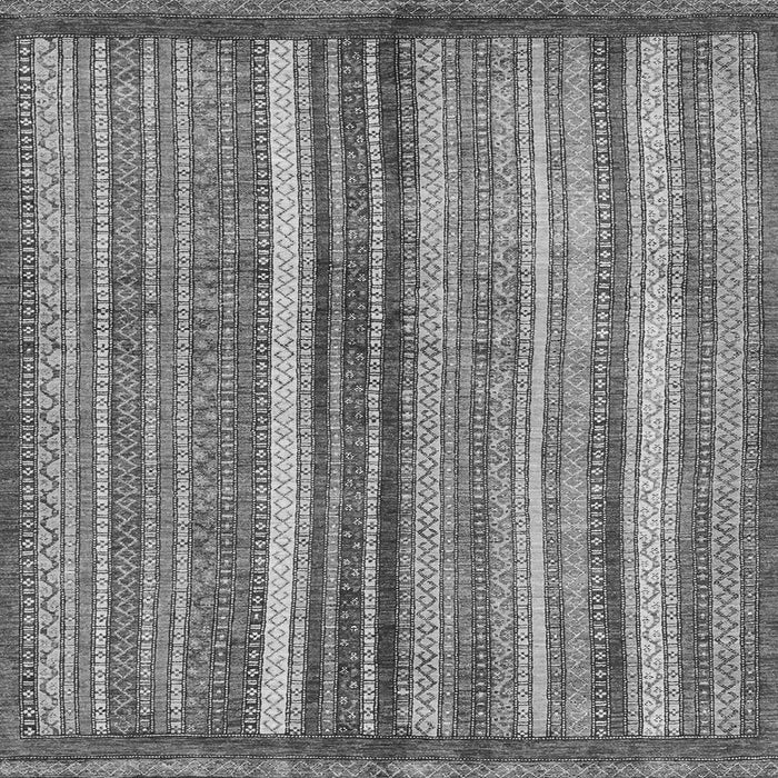 Square Abstract Gray Modern Rug, abs3454gry