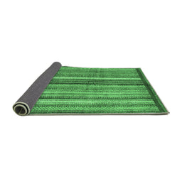 Sideview of Abstract Emerald Green Modern Rug, abs3454emgrn