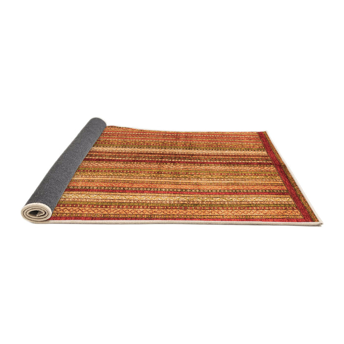 Sideview of Abstract Orange Modern Rug, abs3454org