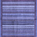 Square Abstract Blue Modern Rug, abs3455blu