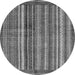 Round Machine Washable Abstract Gray Modern Rug, wshabs3455gry