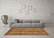 Machine Washable Abstract Brown Modern Rug in a Living Room,, wshabs3455brn