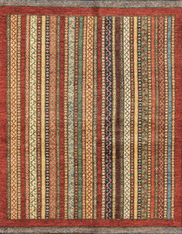 Abstract Red Modern Rug, abs3455