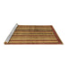 Sideview of Machine Washable Abstract Brown Modern Rug, wshabs3455brn