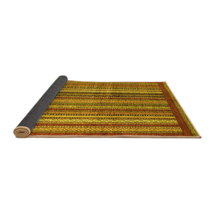 Sideview of Abstract Yellow Modern Rug, abs3455yw