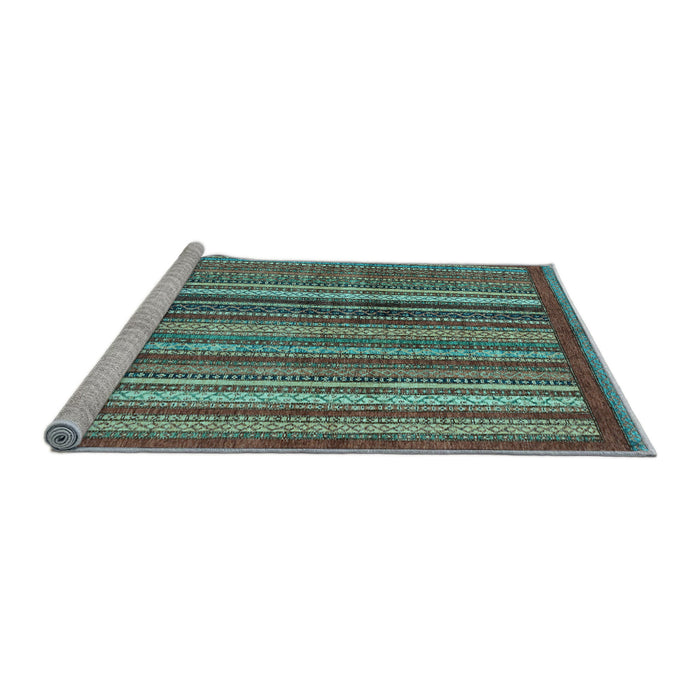Sideview of Machine Washable Abstract Light Blue Modern Rug, wshabs3455lblu