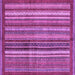 Square Machine Washable Abstract Purple Modern Area Rugs, wshabs3455pur