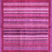 Square Abstract Pink Modern Rug, abs3455pnk